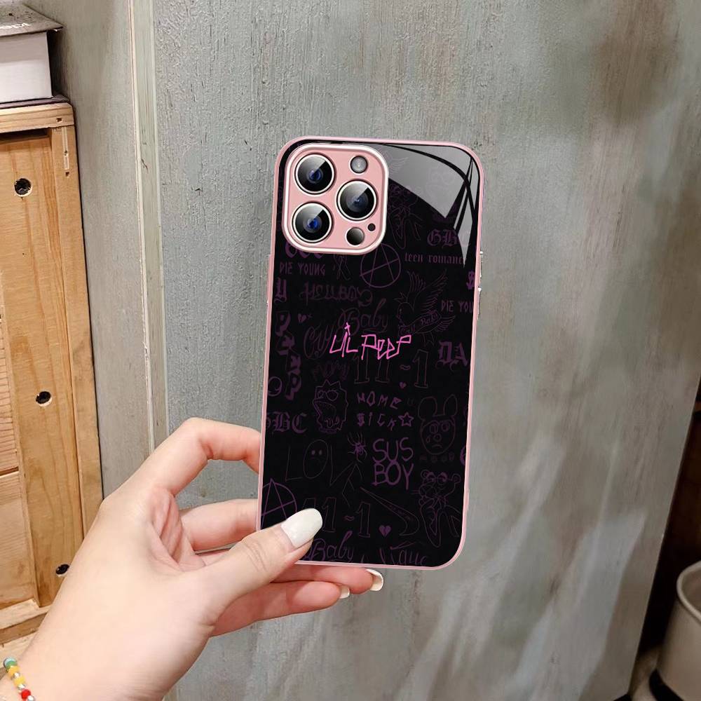 Singer Rapper L-Lil Peep Tempered Glass For Iphone 14 13 12 11 Pro Mini XS MAX 14Plus X XS XR Cover