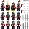 Medieval Red Dragon Knight Scorpion Country Soldier Figure M8179 M8180 Children'S Assembling Toy