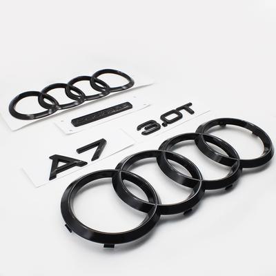 New A7 2012-2018 285mm 202mm ABS Car Front Badge Hood Bonnet Grill Rear Trunk Emblem Sticker A7 Mark S Line Emblem Accessories