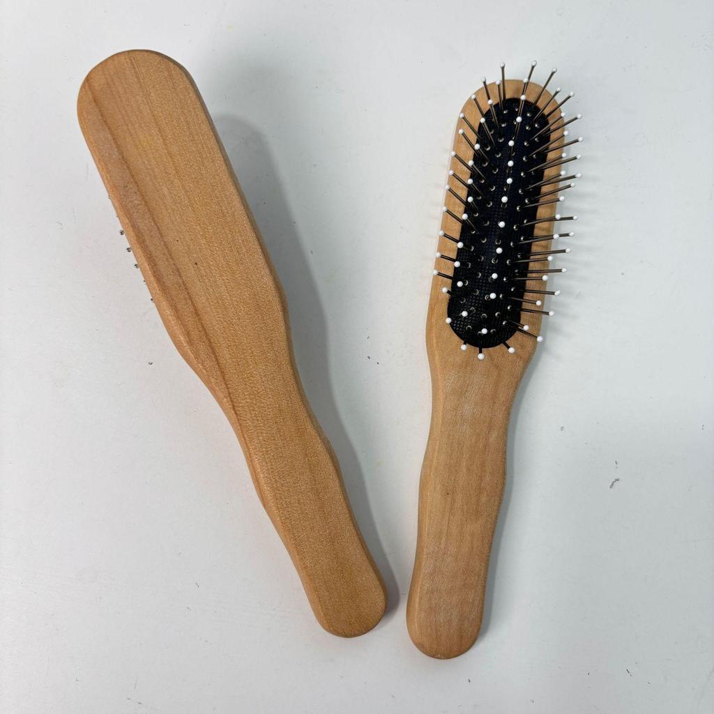 Steel Needle Wooden Air Cushion Massage Comb for Hairdressing and Travel
