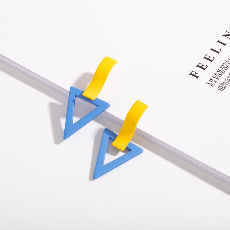 Korean Geometric Triangle Stud Earrings: Fashionable, Simple, and Trendy for Women