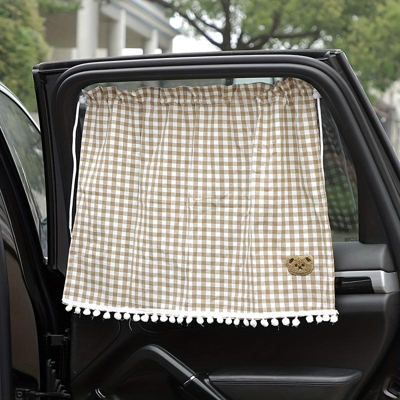 1pc Car Sunshade Curtain, UV Safeguard Suction Cup Shade Cloth, Universal Privacy Sunscreen Heat Insulation Curtain