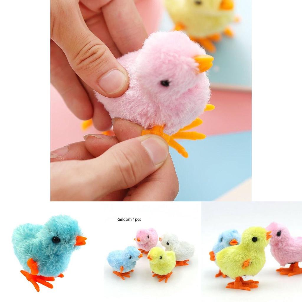 Naughty Clockwork Plush Chicken Fun Kids Toy Gift