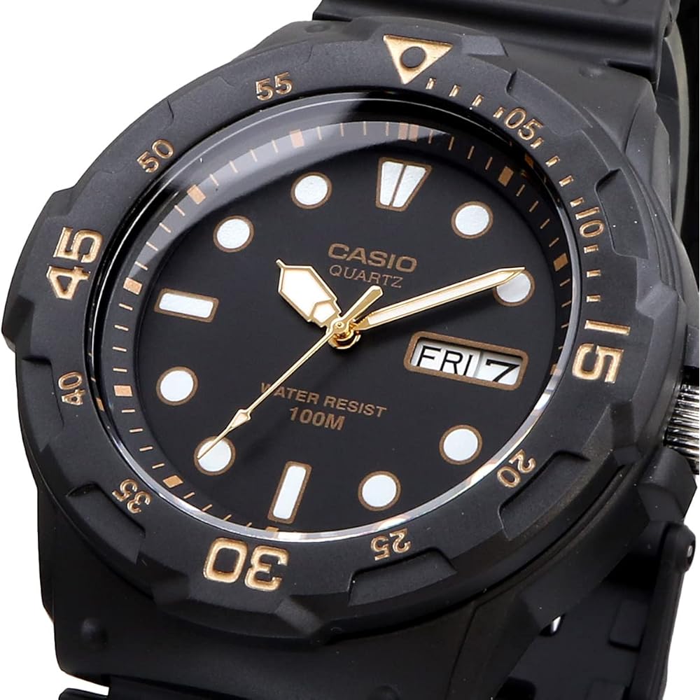 Casio Standard MRW-200H-1EV Quartz Men's Watch Black Gold Overseas Model