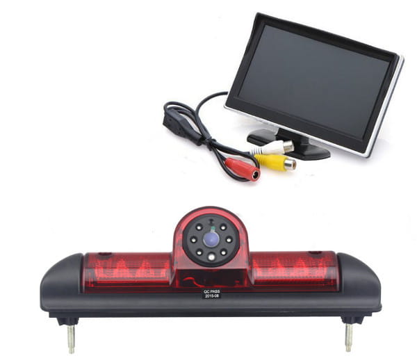 Zestaw Monitor 5 + Kamera Cofania Z Światłem Stopu Fiat Ducato Citroen Jumper Peugeot Boxer