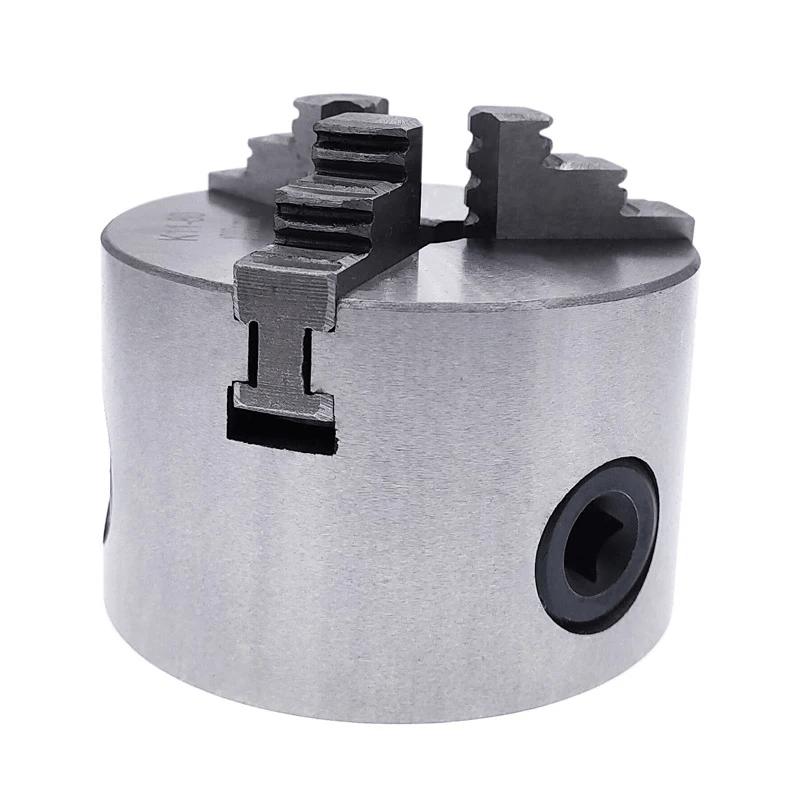 1Set K11 80 3-Jaw Lathe Chuck Manual Self-Centering Metal K11-80 Lathe Chuck With Jaws Turning Machine Tools Accessories