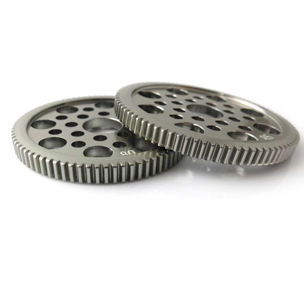 80/85 Teeth Porous Aluminium Alloy Spur Gear, Model Car Modification 0.5 Modulus Large Wheel Metal Spur Gear