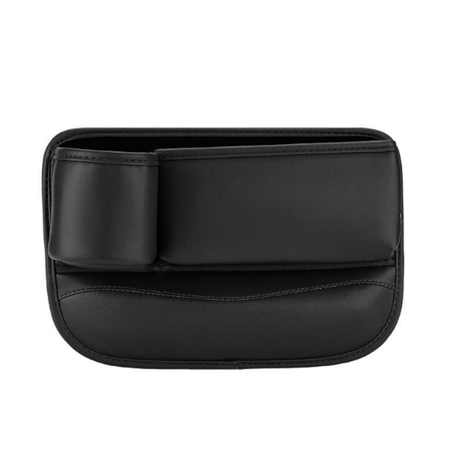 Front Left Seat Gap Storage Box Console Side Seat Filler Organizer w/Cup Holder