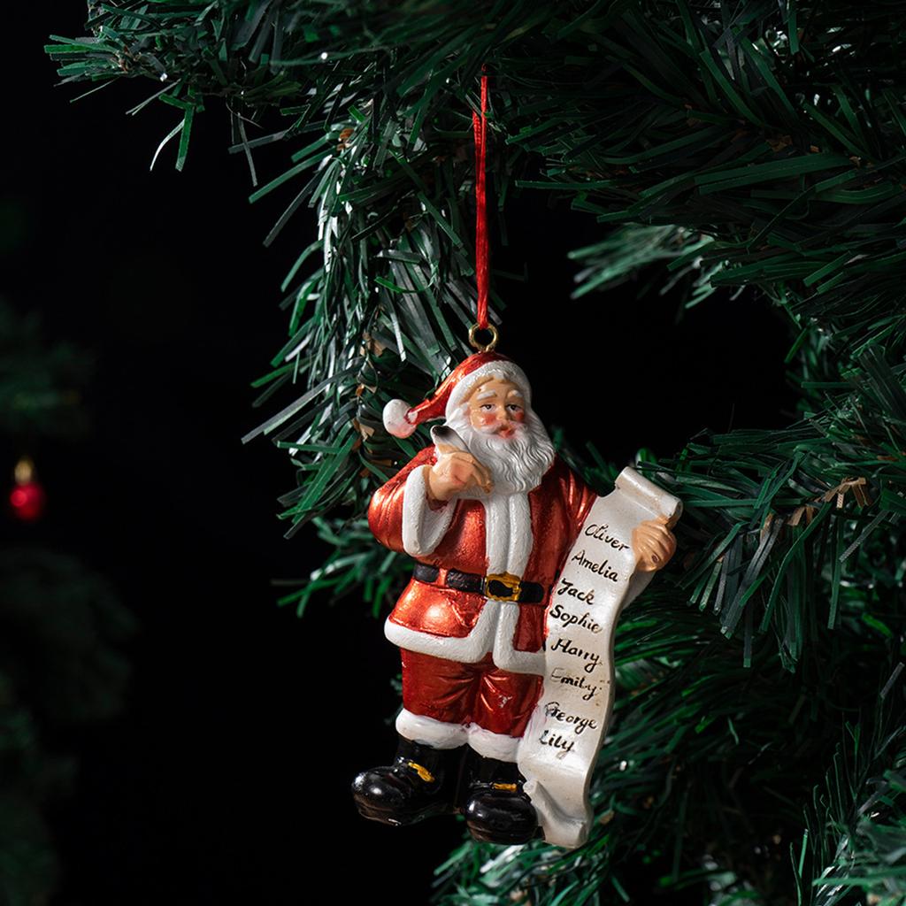 Christmas Tree Ornaments Santa Pendant Hanging Ornament For Indoor Outdoor Holiday Party Decorations