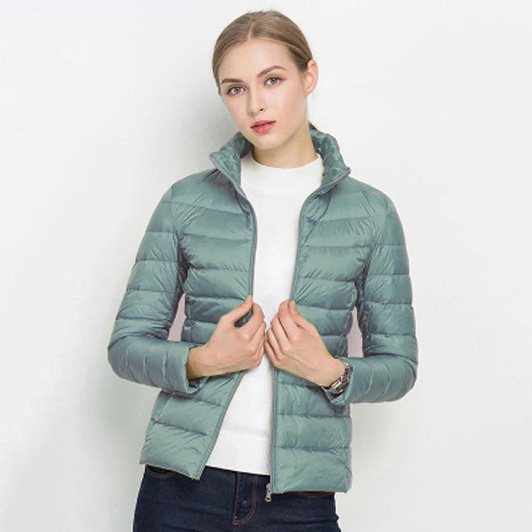 Women Spring Jacket Fashion Short Ultra Lightweight Packable Puffer Coats 15 Colors Female Down Warm Korean Slim Fit Parkas
