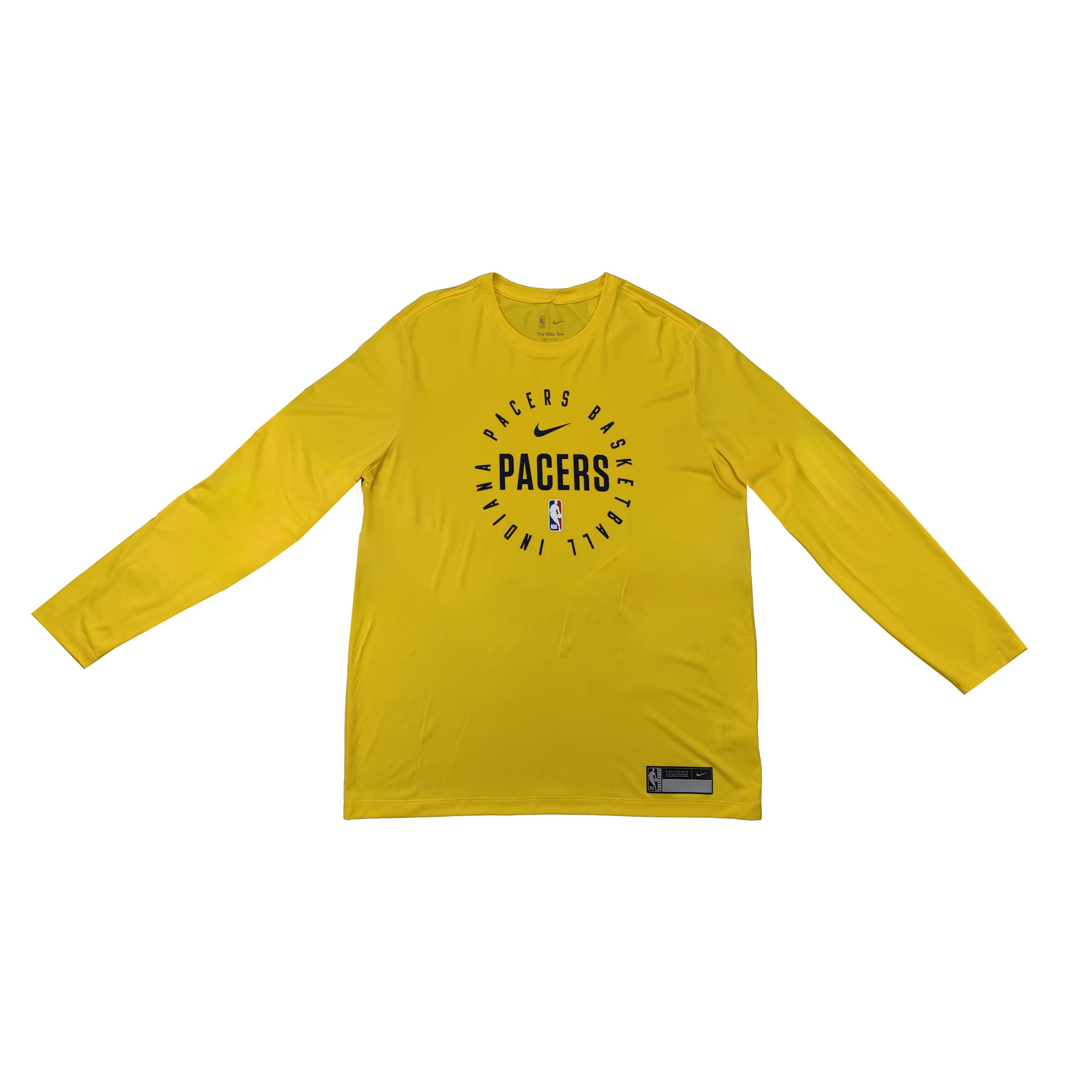 Nike Indiana Pacers NBA Player Edition Crew Neck Pullover Long Sleeve Basketball Shirt Men tops HF1452-728 L