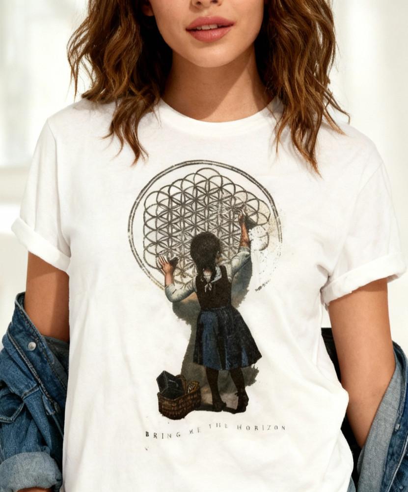 Vintage Bring Me The Horizon Young Girl Graphic T-Shirt Unisex S-2345XL Unisex T-Shirt S