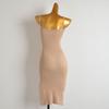 Spring and Summer New Arrival Pure Color Sexy Sleeveless Knitting Dress Women's Clothing Silm Sheath Slit Base Suspender Dress