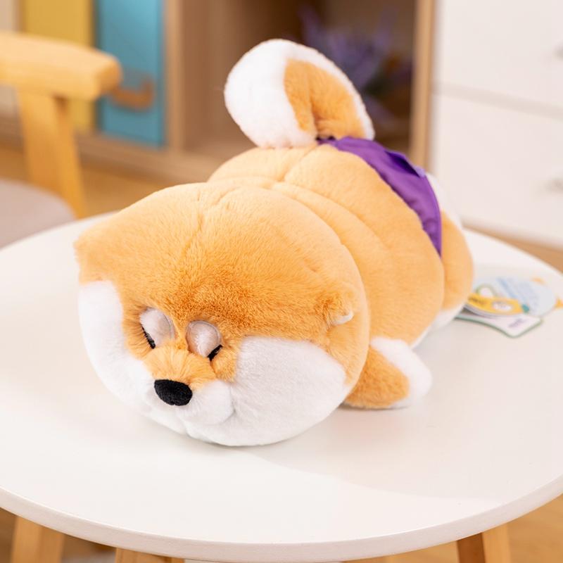 Adorable Cartoon Akita Dog Plush Toy Gentle Shiba Inu Puppy Stuffed Animal Dolls Accompany Sleeping Pillow Designed For Gifts