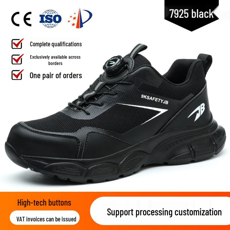 Rotating Buckle Safety Shoes: Anti-Smash, Anti-Puncture, Wear-Resistant, Anti-Slip, Fold-Resistant.