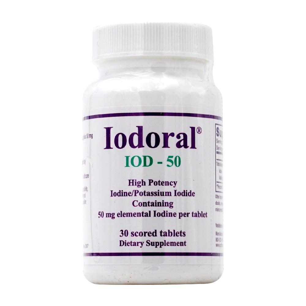 

Iodoral IOD-50 High Potency Iodine/Potassium Iodide, 30 Scored Tablets