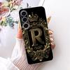 Pouzdro Pro Samsung S24 Kryt Průhledné Luxusní Koruna Písmena A-Z 2D Plochý Vzor Měkké Pouzdro Pro Samsung Galaxy S24 SM-S921B