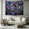 Overwatch Heroes Wall Tapestry Aesthetic Wall Hanging Printed Fabric Blanket Decorative Tapestries for Bedroom Living Room Home Decor