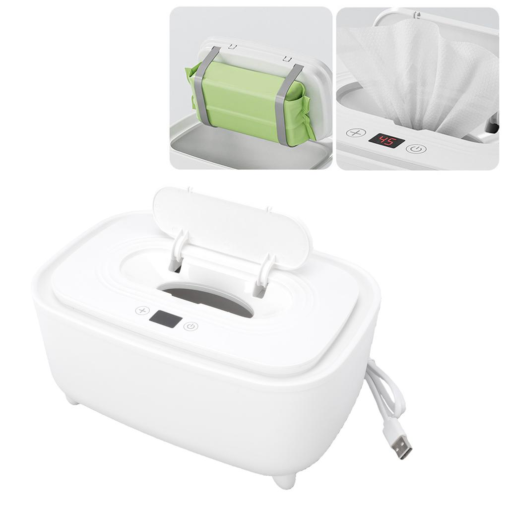 USB Electric Wet Wipes Warmer Smart Temperature Control Wipe Warmer Heated Wet Tissue Container
