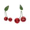 Disco Ball Cherry Decoration Pendant Mirror Ball with Leaf Props Room Decoration Smooth Mirror Texture  3D Cherry Design