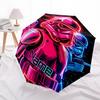1pc Darth Vader Custom Name Automatic Folding Umbrella - Compact 8-Rib Design, Durable Plastic & Iron, Daily Use 025