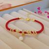 New Chinese Style Natal Year of the Snake Woven Red Rope Bracelet Guochao Retro Couple New Year Bracelet Personalized Creative Jewelry