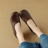 Fashion 2025 New Spring Genuine Leather Women Shoes Round Toe Women Flats Shoes for Women Retro Loafers Fashion Ladies Shoes