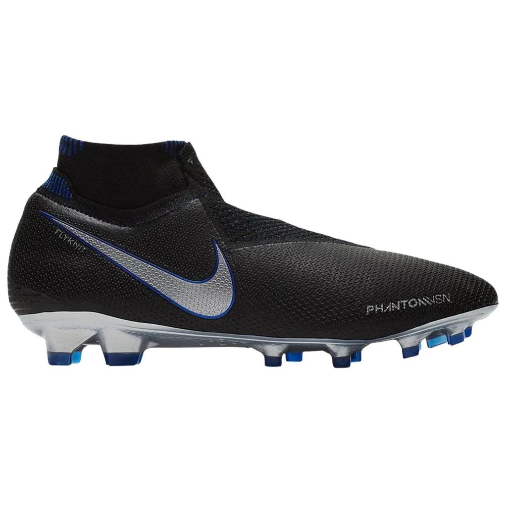 Nike Phantom Vision Elite DF FG ACC Black Metallic Silver Men Sneakers Metallic-Silver-Blue AO3262-005