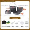 Portable Outdoor Camping Cookware Set: Folding Aluminum Alloy Pots & Kettle