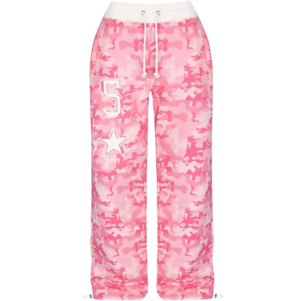 Y2K Růžová Kamufláž Sportovní Dvoudílný Set Dámský Hip-hop Rock Pas Odkrytý Slim Mikina na Zip Nový Punk Ležérní Sportovní Kalhoty