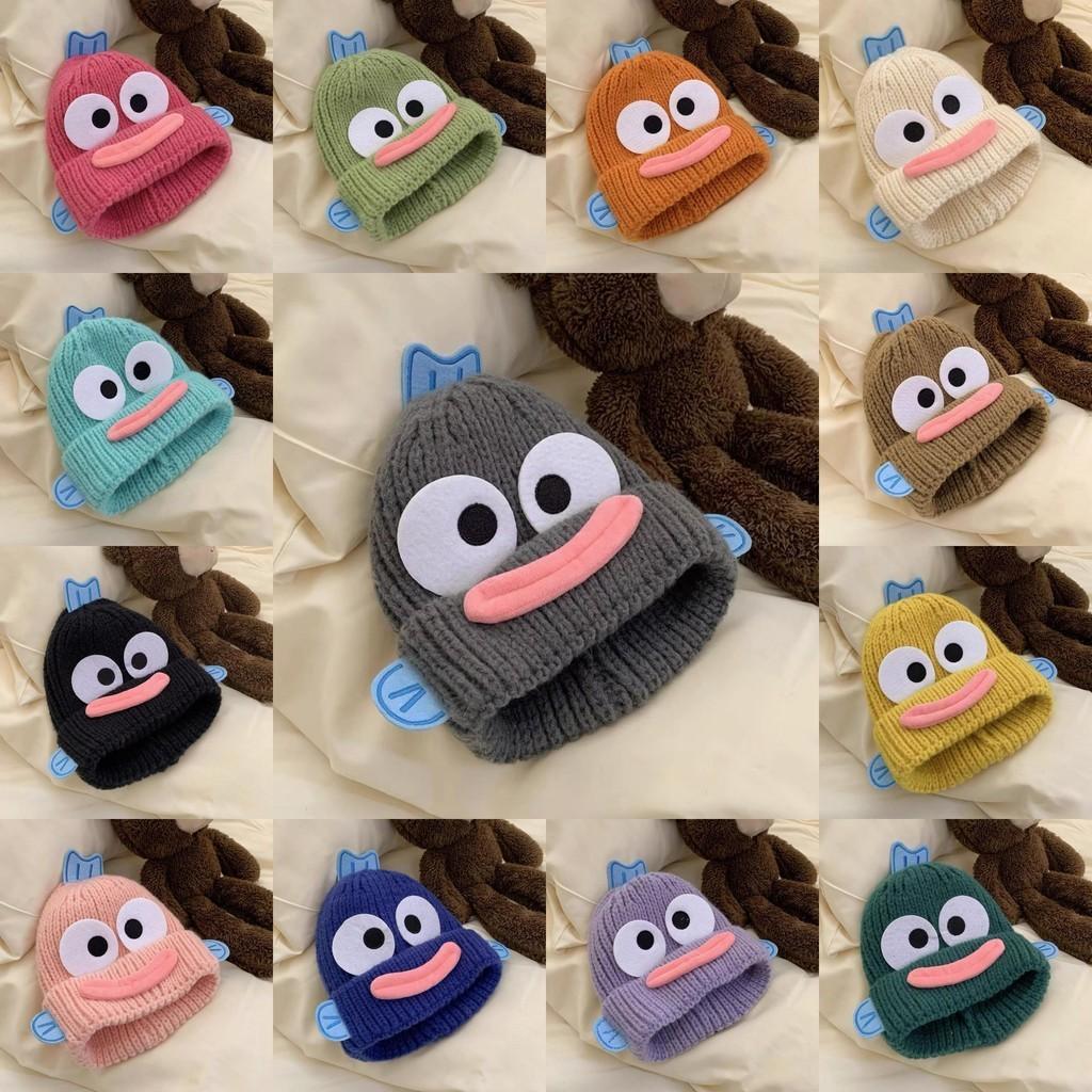 Lovely Funny Ugly Fish Hat Women Autumn Winter Thick Warm Ear Protection Knitted Wool Hat Student New Cold Hat