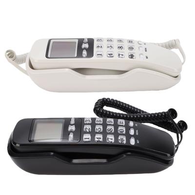 Wall Mountable Basic Corded Telephone Slimline Retro Wall Mounted Landline Telephone With Dtmf Support For Fsk Cid  For Home