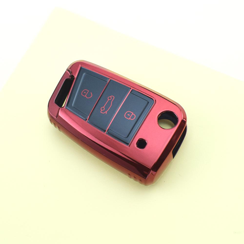 Pro Škoda Octavia TPU Obal na klíč od auta Kryt Skořepina Bezklíčový Pro VW Volkswagen Golf 7 MK7 Tiguan MK2 Pro SEAT Ateca Leon FR 2 Ibiza