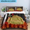 Firefighter's American Pride 3pcs Bedding,Including 1pc Duvet Cover And 2pcs Pillowcases Perfect for Christmas,Ideal for Bedroom, Dormitory