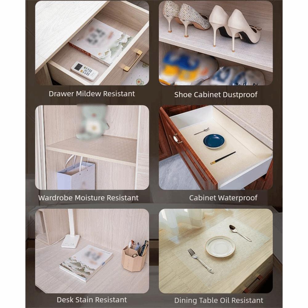 Waterproof Drawer Liners Reusable Non-Adhesive Shelf Liner Washable Dustproof Cutting Board Paper