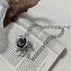 Luxury Exaggerated Flower Necklace Big Neck Chain Jewelry Metal Rose Necklace  Banquet