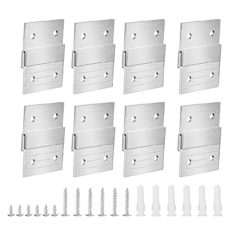 

French Cleat Wall Mounting Brackets set with Aluminum Z Clip Wall Panel Support Easy to Use for Art & Mirror Hanging 1