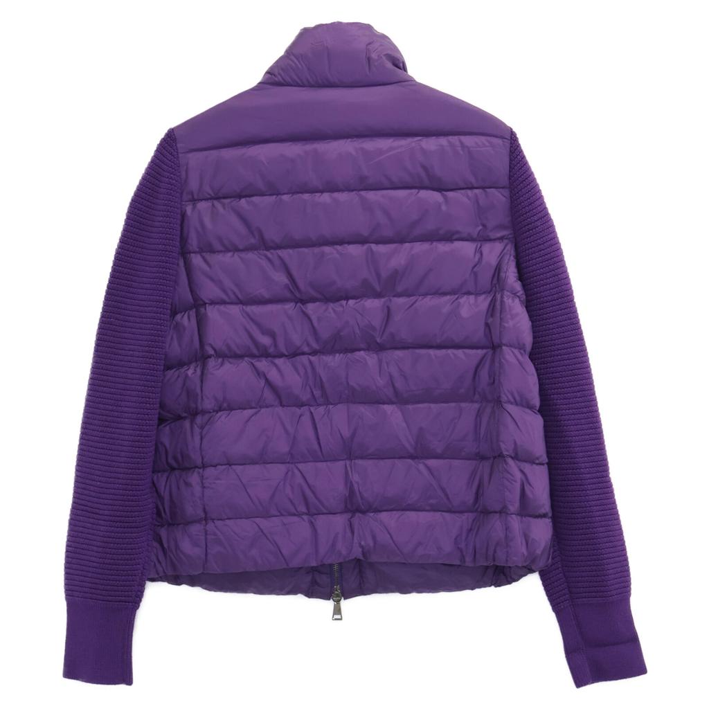 MONCLER [Good Condition] E20939455700 MAGLIONE TRICOT CARDIGAN Knit-switched down jacket Jacket M purpleUsed