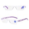 New Fashionable Anti Blue Light Reading Glasses for Men Casual Frameless Corrective eyewear for Women Classic Long-Distance Prescription eyeglass