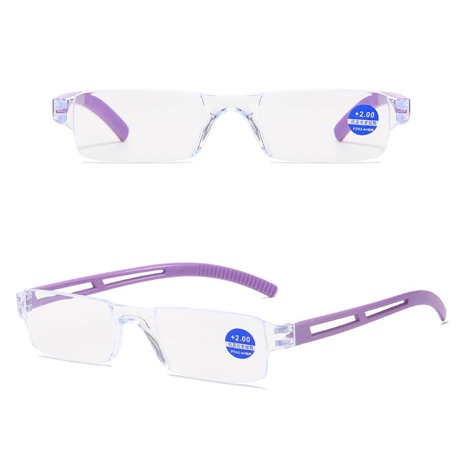 New Fashionable Anti Blue Light Reading Glasses for Men Casual Frameless Corrective eyewear for Women Classic Long-Distance Prescription eyeglass