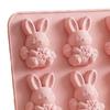 Easter Bunny Mold Set 3D Silicone Ice Tray Food-Grade Safe BPA-Free Non-Stick Easter Bunny Shape Mold for Baking Chocolate Cake Jelly Fudge Snacks