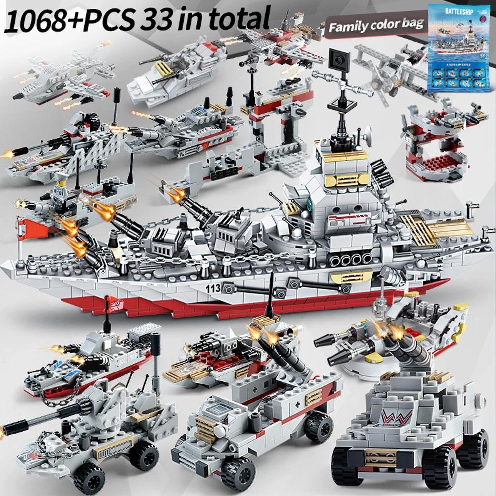 Fire Station City Oceans Blocks Compatible Fire Station Set with Fire Station Fire Helicopter Fire Ship Rescue Boat