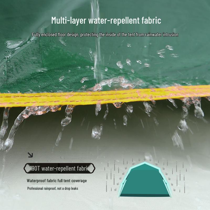 Outdoor Camping Tent: Quick-Open, Sun-Protected, Automatic Tent for 2-4 People