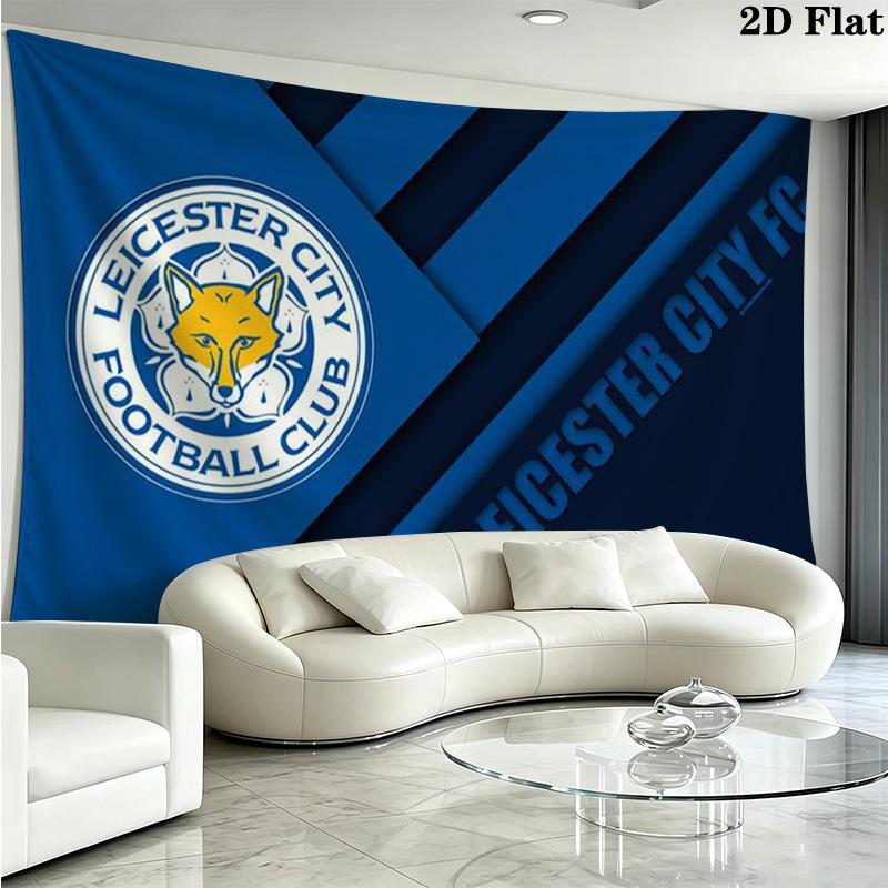 Leicester City FC Wall Tapestry Aesthetic Wall Hanging Printed Fabric Blanket Decorative Tapestries for Bedroom Living Room Home Decor