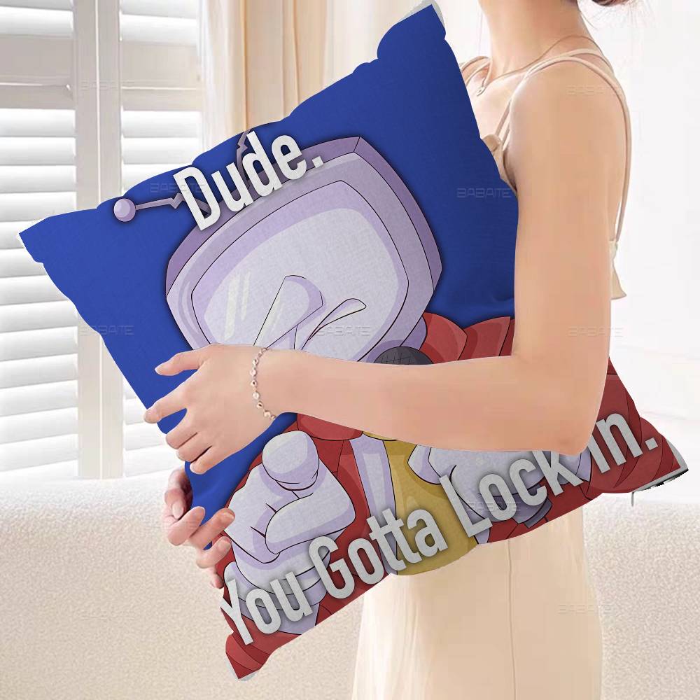 Cartoon Game Deltarune Tenna Meme Cushion Cover Polyester Sofa Cushions Decorative Throw Pillows Home Decoration Pillowcover