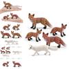 Realistisches PVC-Waldtier-Fuchs-Modellset mit fünf entzückenden statischen Figuren