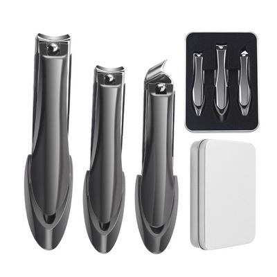 Uno destro uno -no -tagliaunghie set da 3, metallo nero, 1