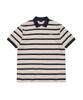 COVERNAT WOMAN Collared Stripe T-Shirt Navy