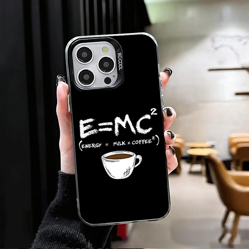 Black Coffee Fashion Style Shockproof Phone Case for iPhone 17 Air 16 16E 15 Pro Max 14 Plus 13 Mini 12 Back Cover Anti Fall Fun
