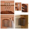 Massief Hout 5 Laags Meerdere Niveaus Broekhanger Vlokking Antislip Multifunctioneel Kledingkast Broek Sjaal Stropdas Opbergrek Huis Organizer